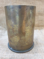 105mm Howitzer Blank Cartridge Case (M395), Brass, side with its stamping