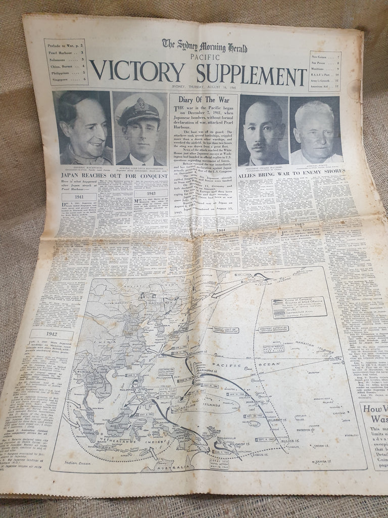 1945 16th August VICTORY SUPPLEMENT The Sydney Morning Herald