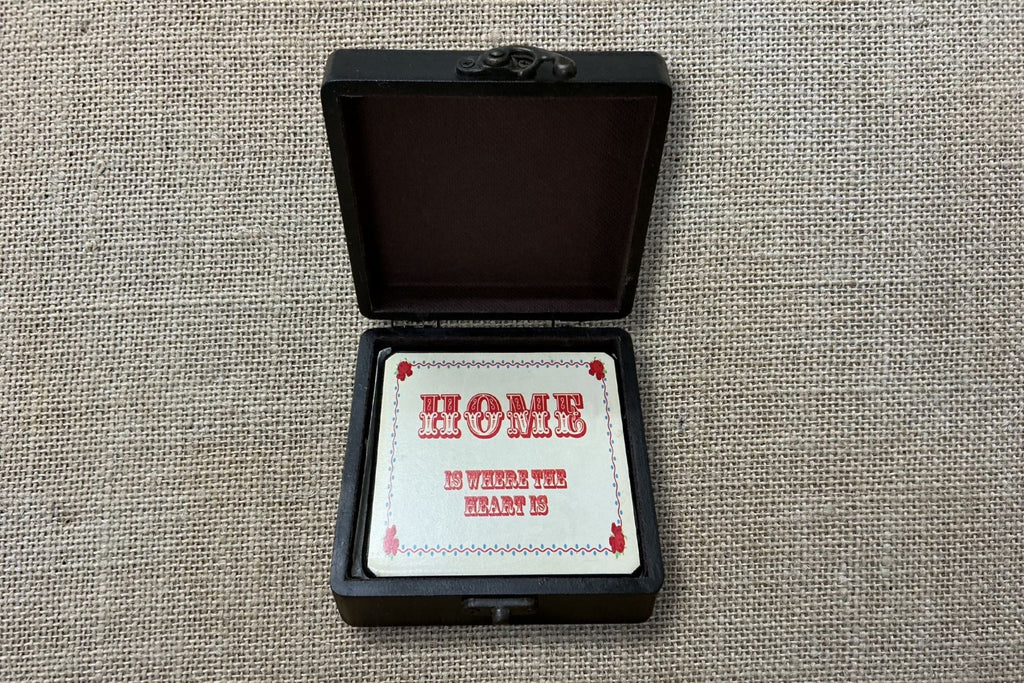 Home is where the Heart is - Drink Coasters in Box