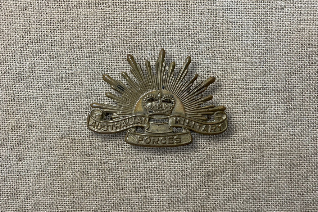 Original Australian Military Forces Rising Sun Hat Badge