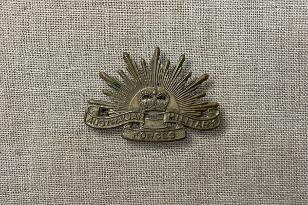 Original Australian Military Forces Rising Sun Hat Badge