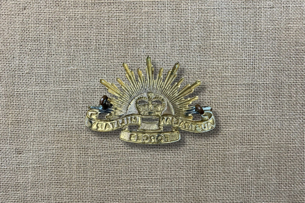 Original Australian Military Forces Rising Sun Hat Badge