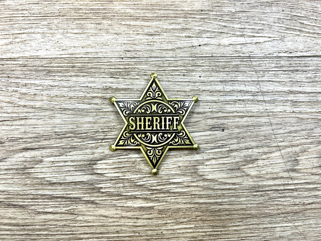 Gold Sheriff Star Badge