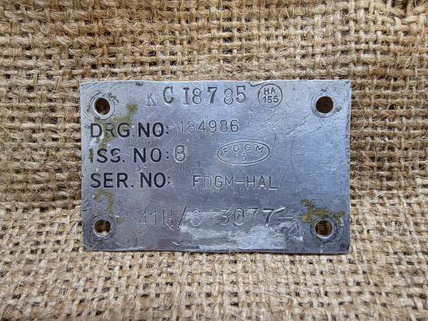 Hunter Model Plate