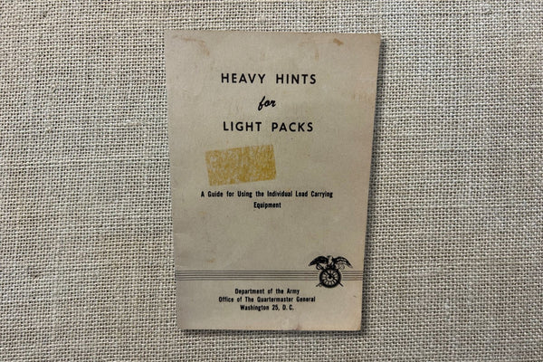Vietnam War U.S. Heavy Hints for Light Packs Guide Booklet