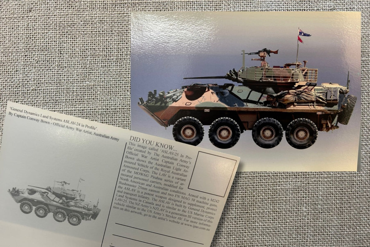 ASLAV-25 Australian Light Armoured Vehicle Postcard