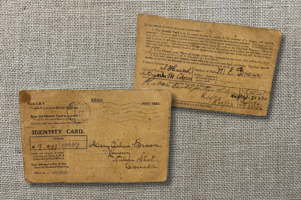 WWII Identity Card 1942 (Ipswich QLD)