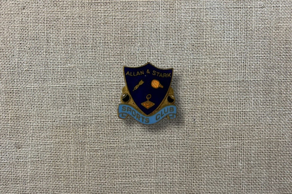 Vintage Enamel Pin - Alan & Stark Department Store 1970's Sponsorship Badge