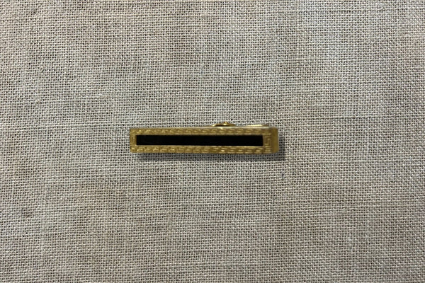 Vintage Tie Bar with Interlocking Greek Key Motif Border