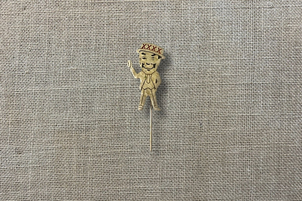 Vintage XXXX Castlemaine Perkins Mr XXXX Metal Pin