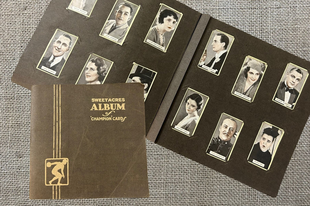 Vintage 1930's Sweetacres Card Album of Cinema Stars - Set of 62 Tobacco Cards