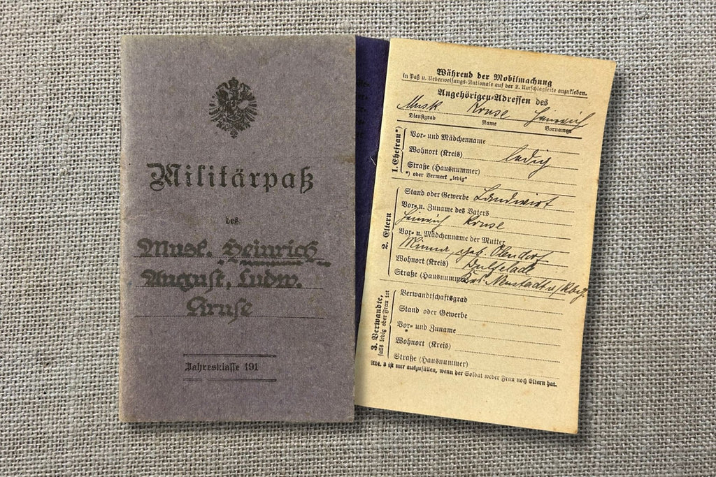 WWI German Military Pass Service Book