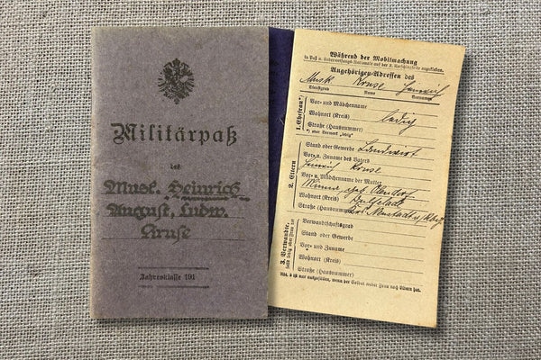 WWI German Military Pass Service Book