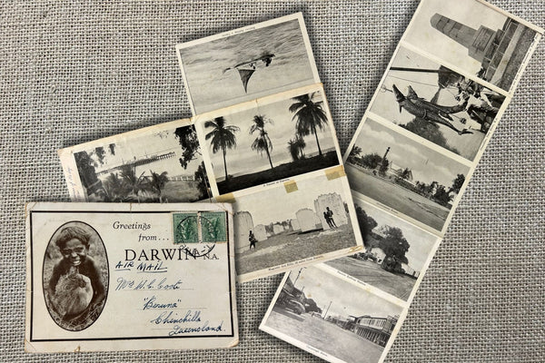 1941 Greetings from Darwin Concertina Postcards of 18 Indigenous Photos