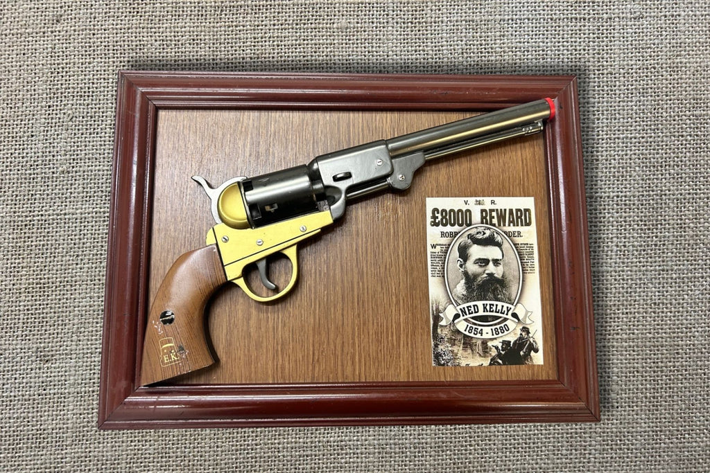 Ned Kelly Colt Civil War Plaque (Half Cast Pistol)