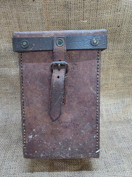 Rare WW2 303 Vicker Machine Gun Leather Spare Parts Case