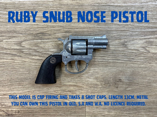 Ruby Silver Snub Nose Cap Gun