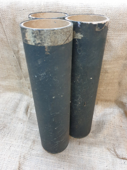 105mm Howitzer Shell Transport Tubes, Set of 3 (No Lids), three tubes standing upright
