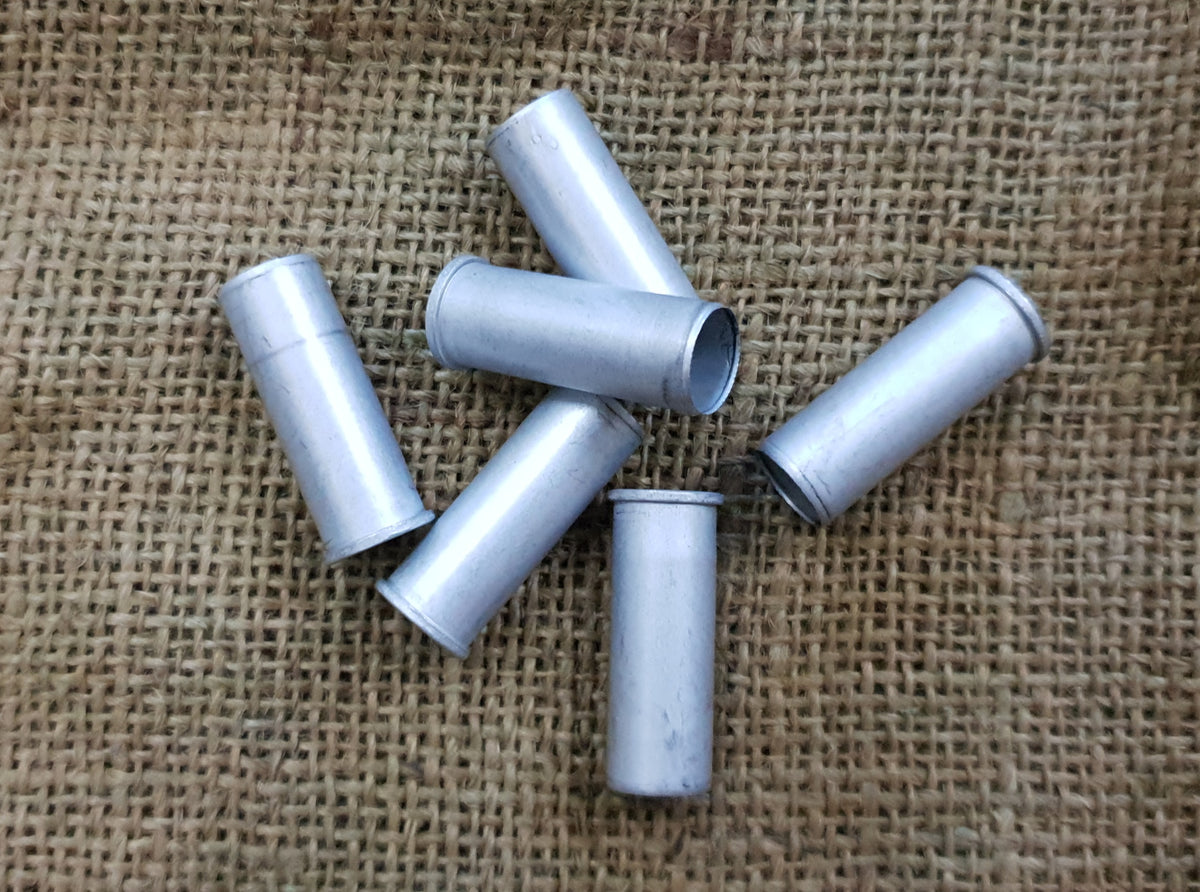 Silverado .44 Calibre Display Shells (Set of 6), six silver-finish shells