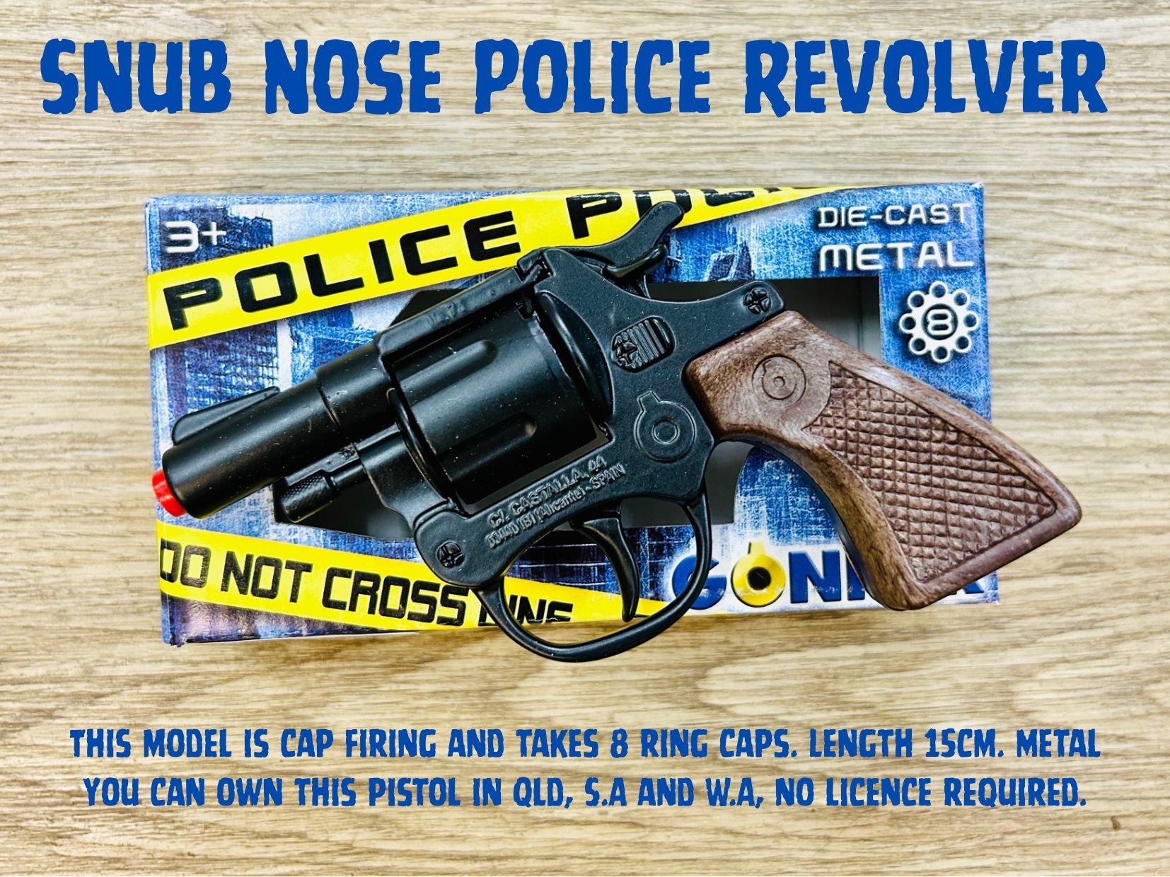Snub Nose Police Revolver Cap Gun - Collectors Armoury