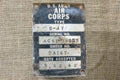 U.S. Army Corps Douglas C-47 Dakota Aircraft Data Acceptance Plate
