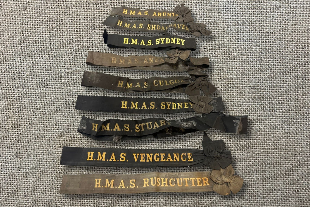 Vintage Royal Australian Navy Tally Cap Bands