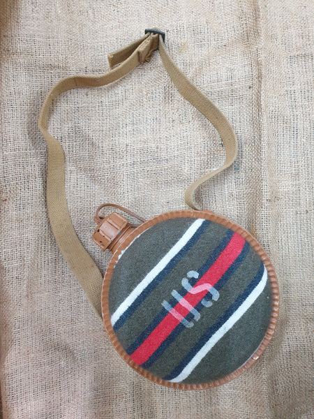 Vintage Wool Flannel Water Canteen