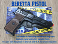 Beretta-Style Police 8-Shot Cap Gun, on its packaging card