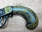 Bell-Mouth Box-Lock Flintlock Pistol Replica, grip, close up