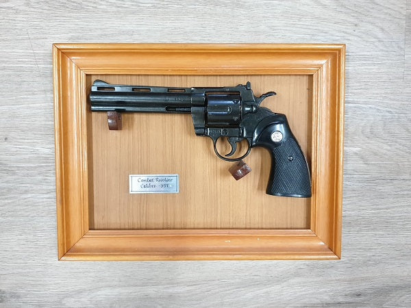 Combat Revolver & Wall Hanger (framed)