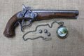 Paris Percussion Pistol Replica, left side