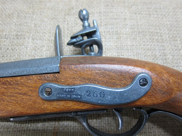 French Pirate Flintlock Pistol Replica, 18th Century, Denix maker's mark