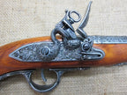 Italian Pirate Flintlock Pistol Replica, 18th Century (Grey), lock, close up