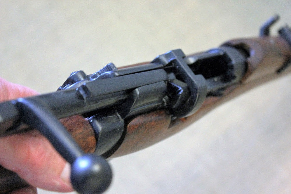 Lee-Enfield SMLE Mk III .303 Replica Rifle, bolt open, close up