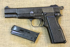 Browning Hi-Power 9mm Replica Pistol, right side with the magazine out