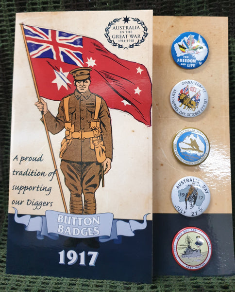 1917 Button Badges Set