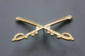 Cavalry Cross Sword Cap Badge