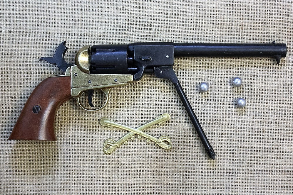 Griswold & Gunnison Civil War Revolver Replica (Brass Frame), loading lever lowered