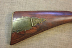 Kentucky Flintlock Rifle Replica, brass patch box