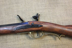 Kentucky Flintlock Rifle Replica, left side, side plate and trigger guard