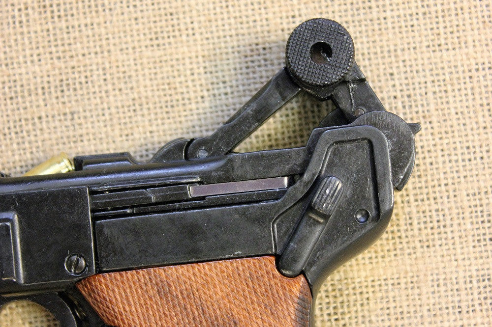 Luger P08 9mm Replica Pistol (Timber Grips), toggle detail