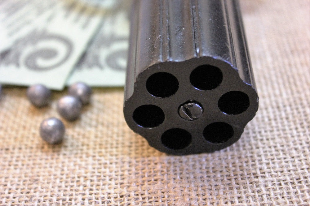 London 1840 Pepperbox Revolver Replica (6 Barrels), six barrels from the muzzle end