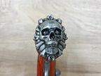 Pirate Flintlock Pistol Replica, 18th Century (Skull Butt), skull butt cap detail