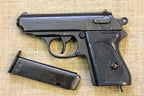 Walther PPK Replica Pistol, right side with the magazine out