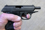 Walther PPK Replica Pistol, slide pulled back
